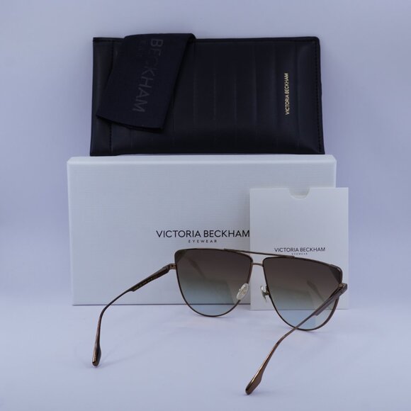 Victoria Beckham VB239S 230 Aviator Sunglasses – Brown/Brown Gradient - Picture 11 of 11